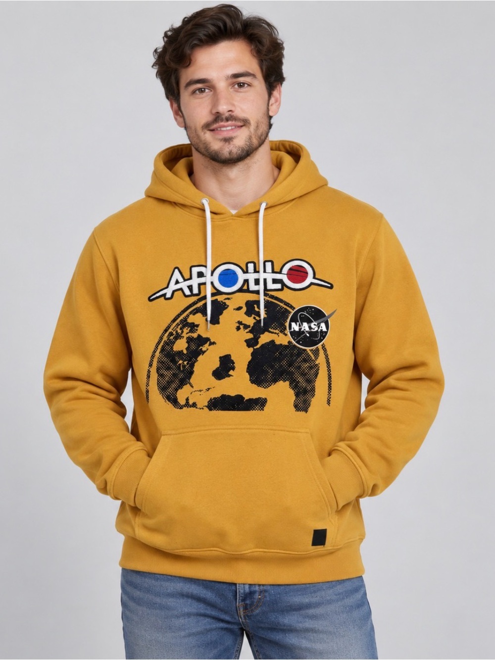 South Pole Mustard Apollo NASA Graphic Hoodie